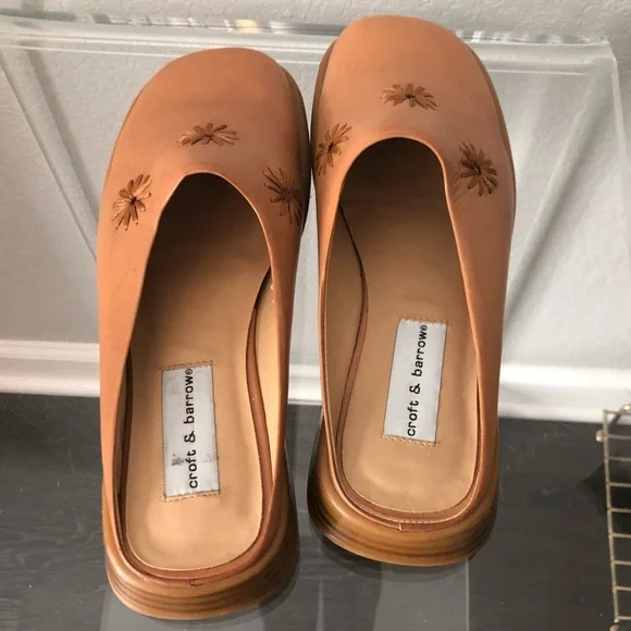 Vintage Y2K Croft & Barrow Leather Mule Slides - Picture 10 of 12